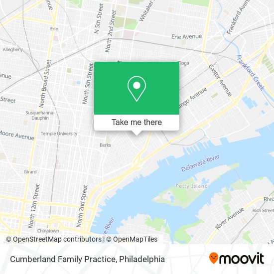 Cumberland Family Practice map