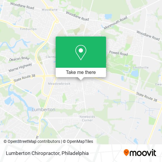 Lumberton Chiropractor map