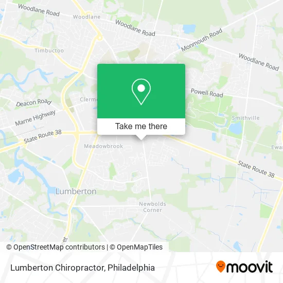 Lumberton Chiropractor map