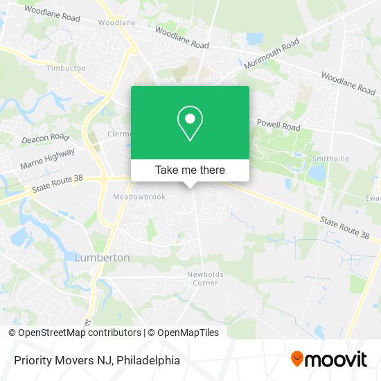 Mapa de Priority Movers NJ