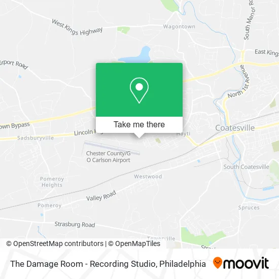 The Damage Room - Recording Studio map