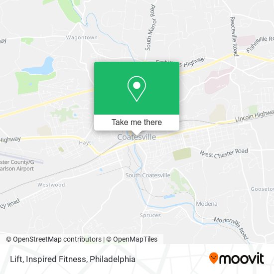 Lift, Inspired Fitness map