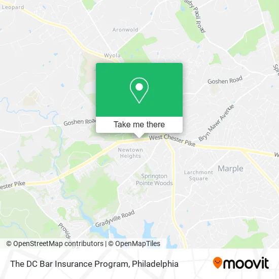 The DC Bar Insurance Program map