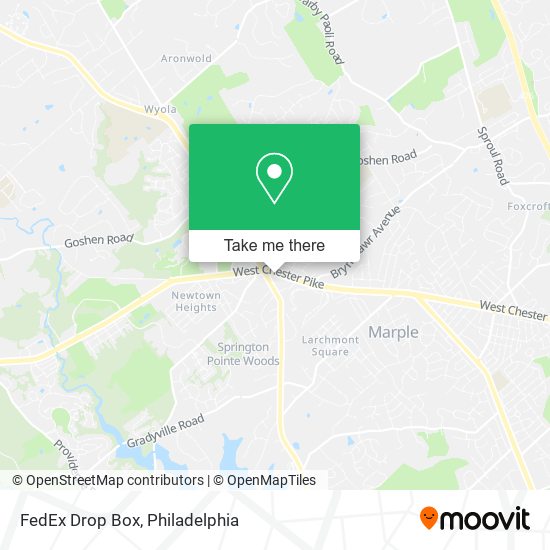 FedEx Drop Box map