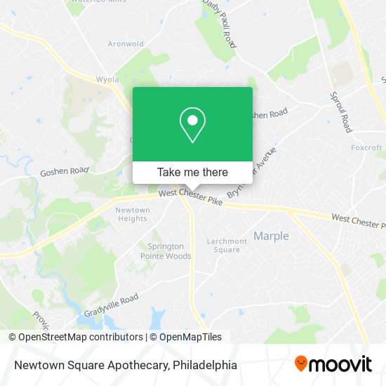 Newtown Square Apothecary map
