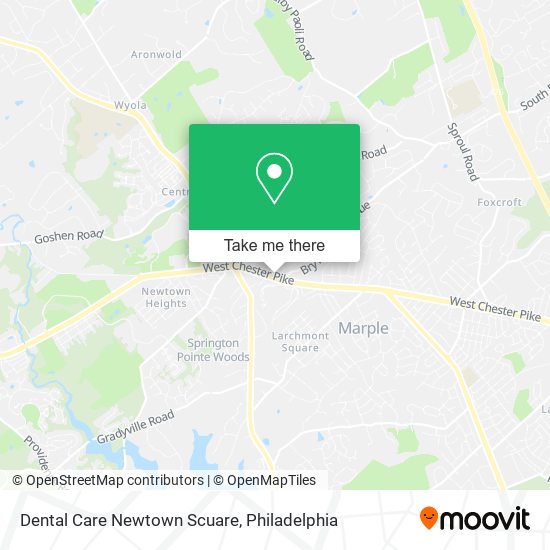 Dental Care Newtown Scuare map