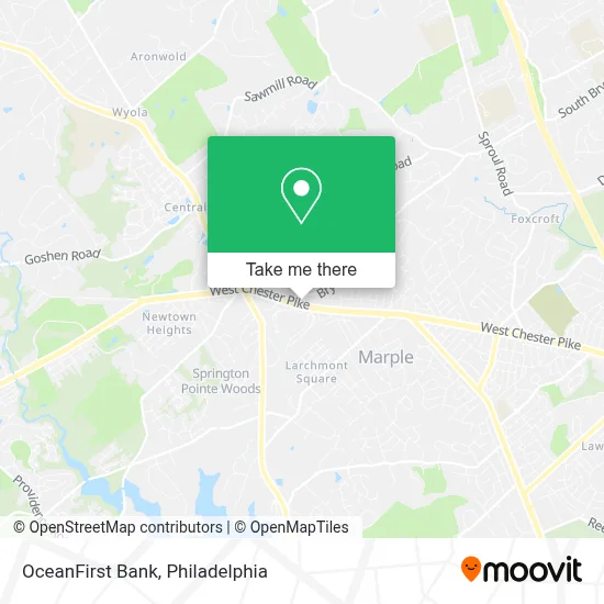 OceanFirst Bank map