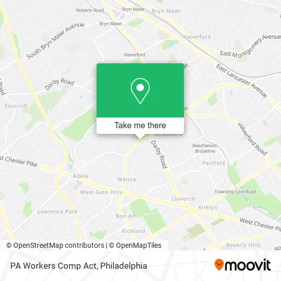 PA Workers Comp Act map