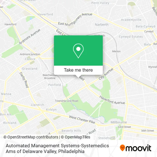 Mapa de Automated Management Systems-Systemedics Ams of Delaware Valley