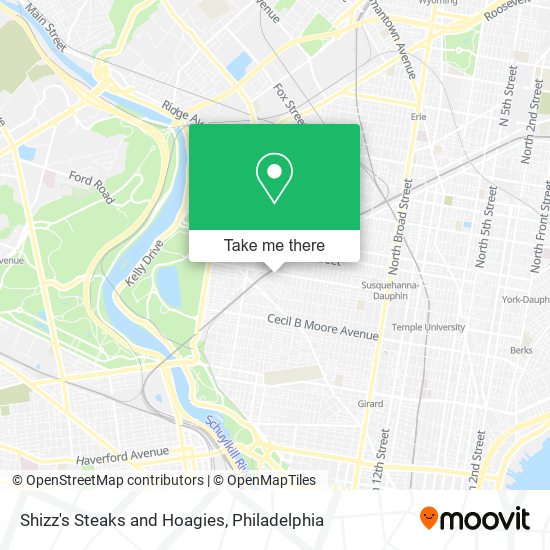 Mapa de Shizz's Steaks and Hoagies