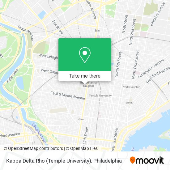 Kappa Delta Rho (Temple University) map