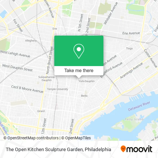 The Open Kitchen Sculpture Garden map