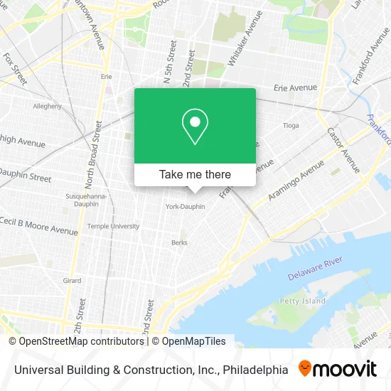 Universal Building & Construction, Inc. map