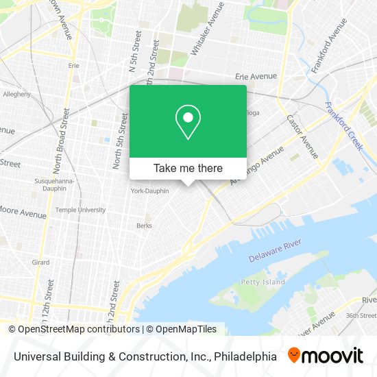 Universal Building & Construction, Inc. map