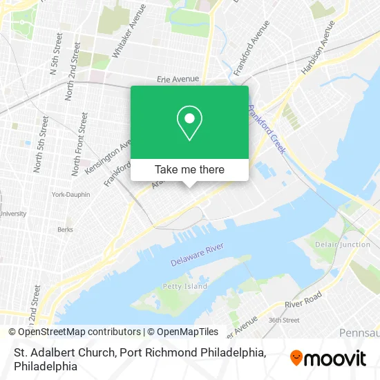 Mapa de St. Adalbert Church, Port Richmond Philadelphia