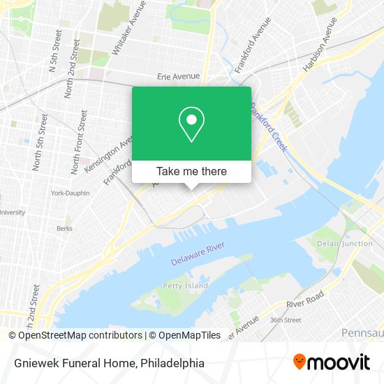 Gniewek Funeral Home map