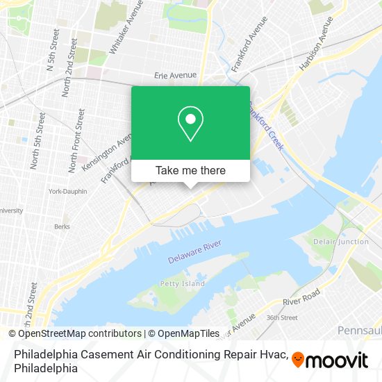 Philadelphia Casement Air Conditioning Repair Hvac map