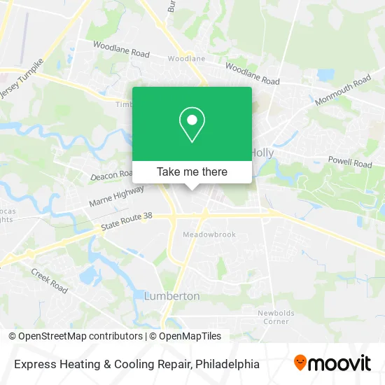 Express Heating & Cooling Repair map