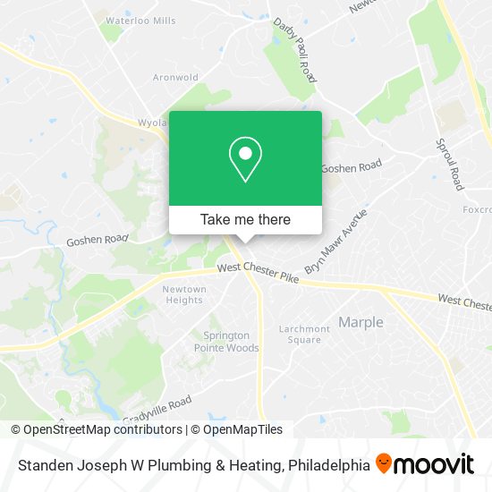 Standen Joseph W Plumbing & Heating map