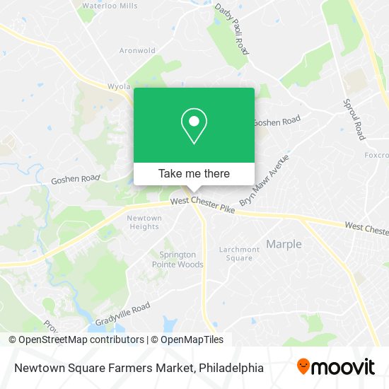 Newtown Square Farmers Market map