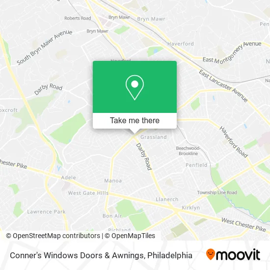 Conner's Windows Doors & Awnings map