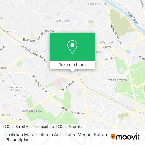 Mapa de Frohman Marc Frohman Associates Merion Station