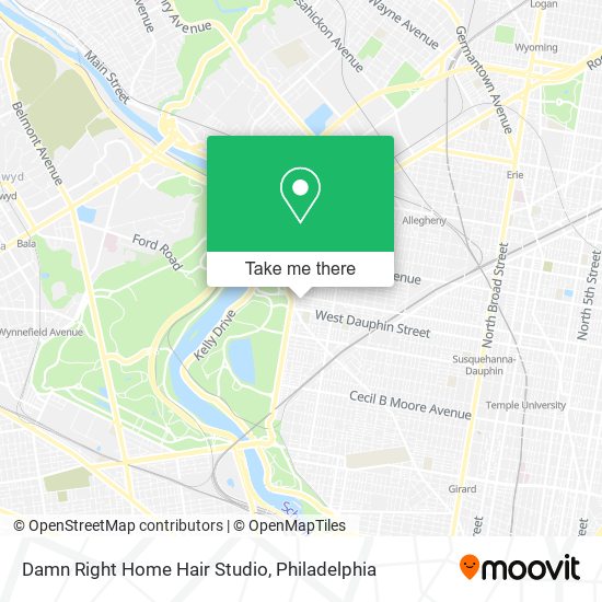 Mapa de Damn Right Home Hair Studio
