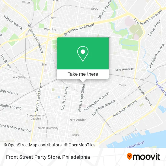 Front Street Party Store map