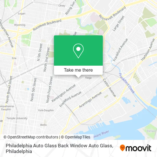 Philadelphia Auto Glass Back Window Auto Glass map
