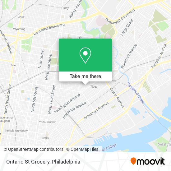 Ontario St Grocery map