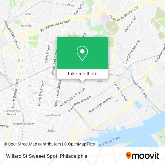 Willard St Sweeet Spot map