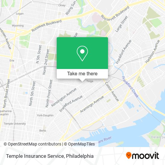 Mapa de Temple Insurance Service