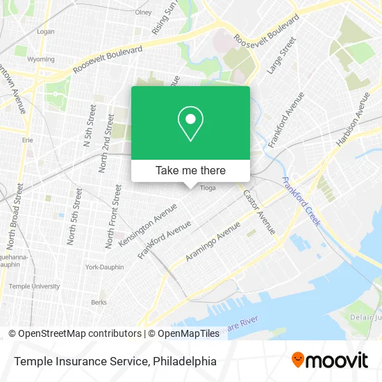 Temple Insurance Service map