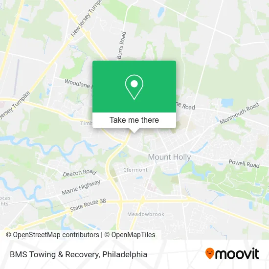 BMS Towing & Recovery map