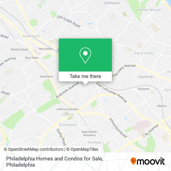 Philadelphia Homes and Condos for Sale map