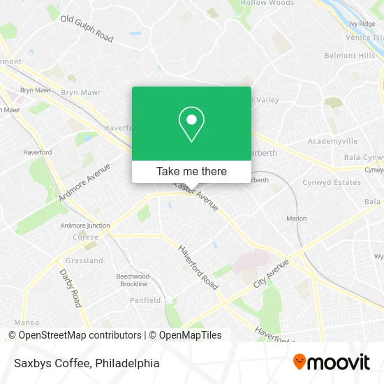 Saxbys Coffee map