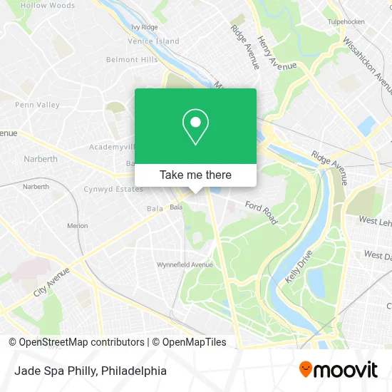 Jade Spa Philly map