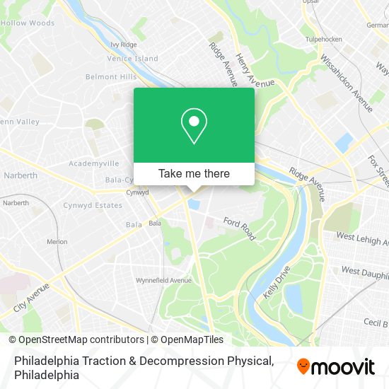 Mapa de Philadelphia Traction & Decompression Physical