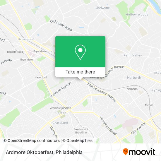 Ardmore Oktoberfest map