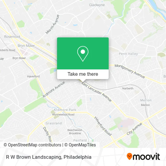 R W Brown Landscaping map