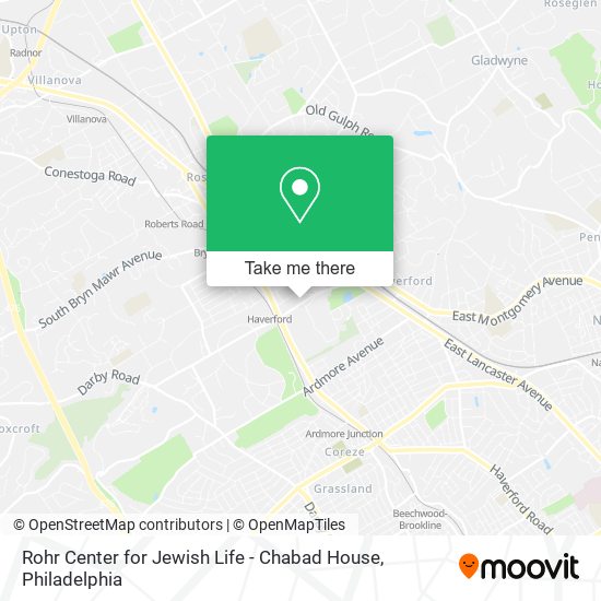 Rohr Center for Jewish Life - Chabad House map