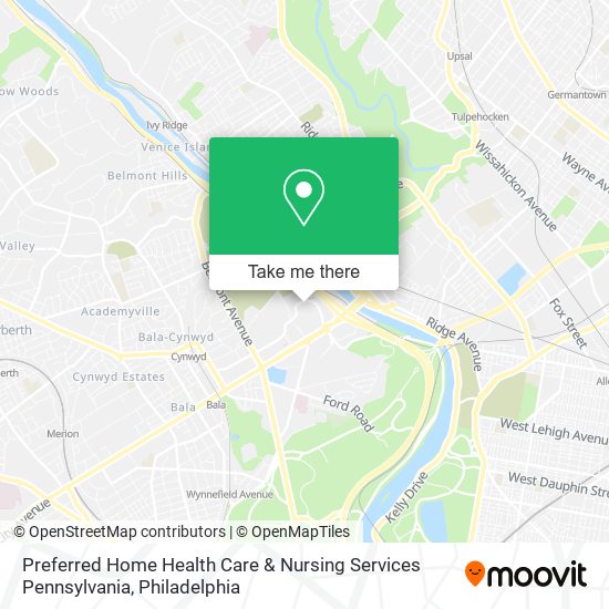 Mapa de Preferred Home Health Care & Nursing Services Pennsylvania