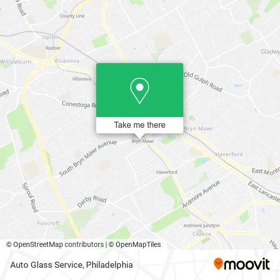 Auto Glass Service map