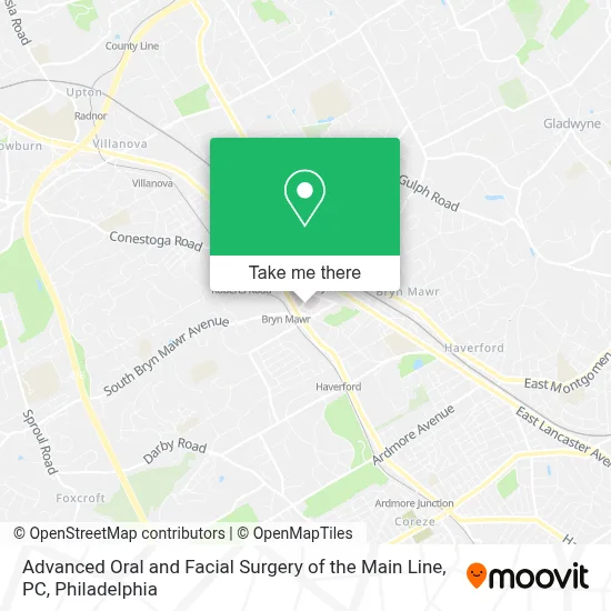 Advanced Oral and Facial Surgery of the Main Line, PC map
