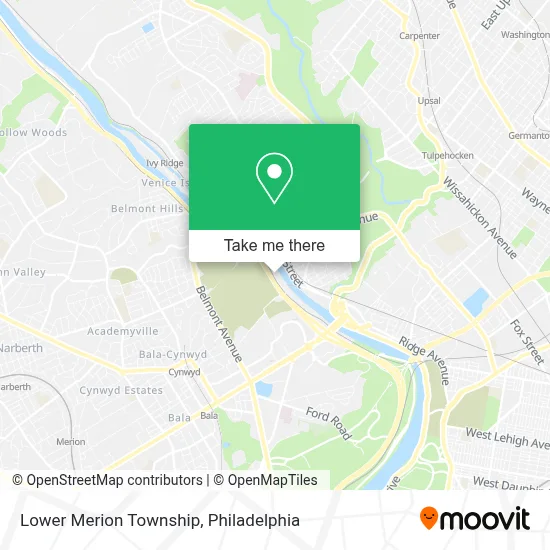 Lower Merion Township map