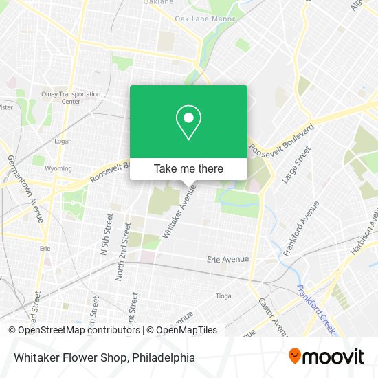 Whitaker Flower Shop map