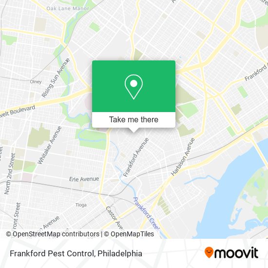 Frankford Pest Control map