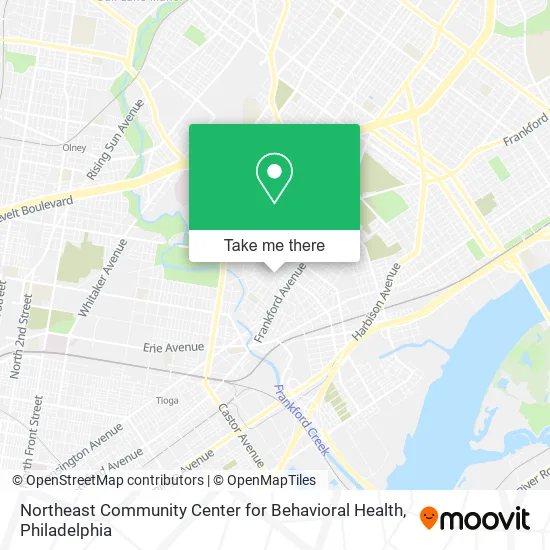 Northeast Community Center for Behavioral Health map