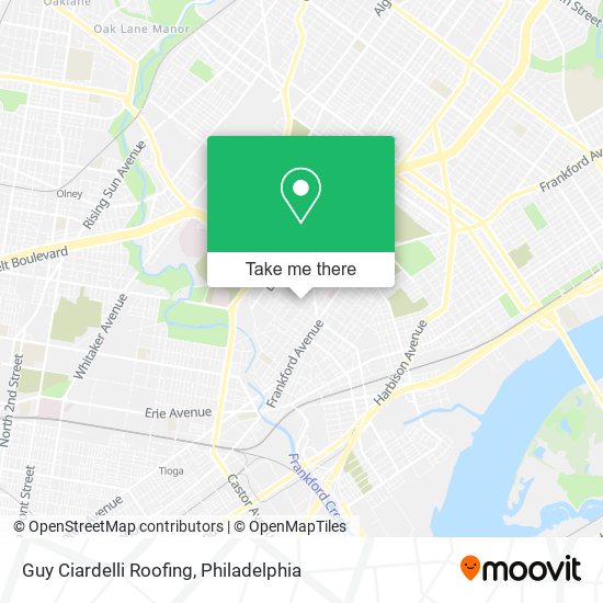 Guy Ciardelli Roofing map