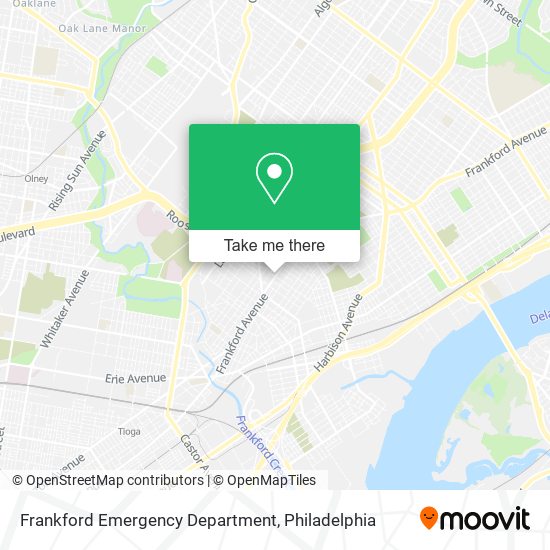 Frankford Emergency Department map